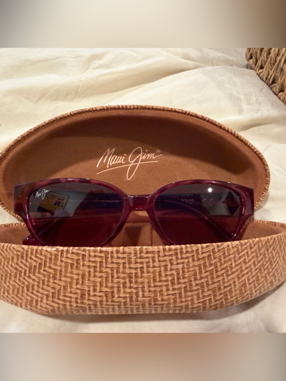 Maui Jim Women's Plum Frame Sunglasses with Deep Tinted Lenses